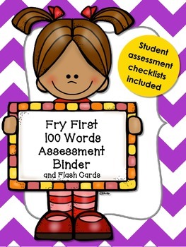 Preview of Fry Sight Word Assessment Binder for First 100 Words