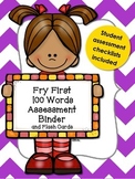 Fry Sight Word Assessment Binder for First 100 Words