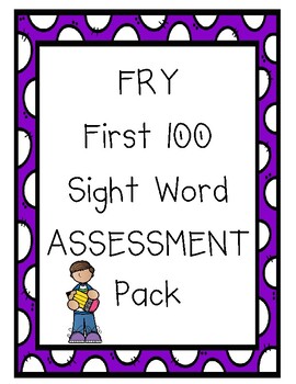 Preview of Fry Sight Word Assessment Pack