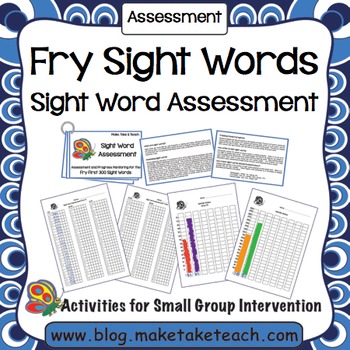 Preview of Fry Sight Word Assessment and Progress Monitoring Materials