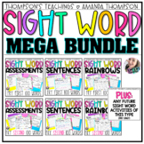 Fry Sight Word Assessments and Practice MEGA BUNDLE