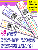 Fry Sight Word Homework {Bracelets with QR codes}