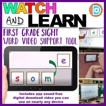 Preview of Some | Watch & Learn Sight Words, First Grade Sight Word Support Resource