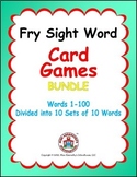 Fry Sight Word Card Games Bundle - Words 1-100
