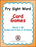 Fry Sight Word Card Games - Words 1-50
