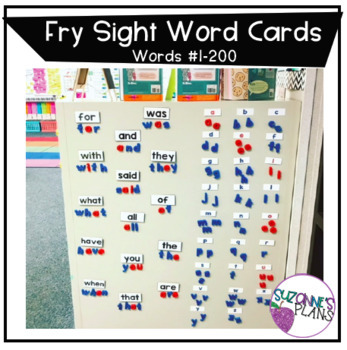 Preview of Fry Sight Word Cards #1-200