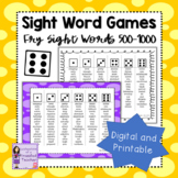 Fry Sight Word | Sight Word Games | Words 501-1000