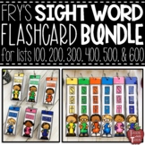 Fry Sight Word Flash Card BUNDLE for Word Lists 100-600 {C