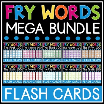Preview of Fry Sight Word Flash Cards | 1,000 Sight Words Flashcards | Reading Practice