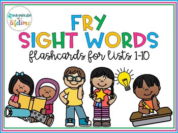 Preview of Fry Sight Word Flashcards (Lists 1-10, all 1000 words!)