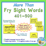 More Than SIGHT WORDS for Fluency AND Comprehension 401-500