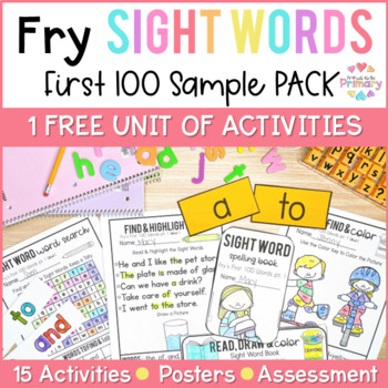 Preview of Fry Sight Word - Free First 100 Sight Word Reading Activities - Literacy Centers
