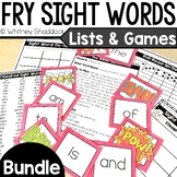 Fry High Frequency Words Activities & Word List for the Fi