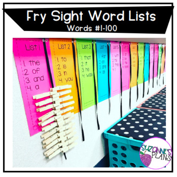 Preview of Fry Sight Word Lists #1-100