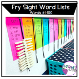 Fry Sight Word Lists #1-100