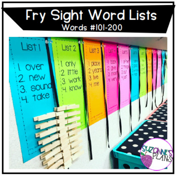 Preview of Fry Sight Word Lists #101-200