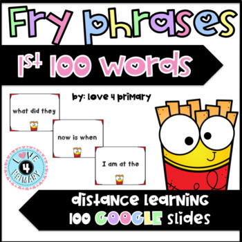 Preview of Fry Sight Word Phrases |  1st 100 | Google Slides