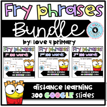 Preview of Fry Sight Word Phrases Bundle | 1st 300 Words | Google Slides