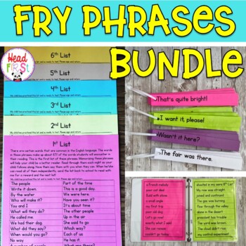 Preview of Fry Sight Word Phrases for Reading Fluency Lists 1 to 10