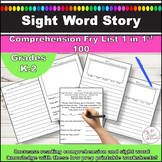 Fry Sight Word Reading Comprehension Worksheets List 1