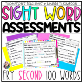 Fry Sight Word Sentence Assessments | SECOND 100 Words