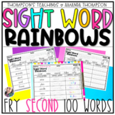Fry Sight Word Unscramble and Rainbow Write | Second 100 Words