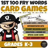 Fry Sight Words 1-100 Card Game Bundle - Pirate Themed