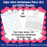 Fry Sight Words 1-40 - Interactive Worksheets AND BINGO! 6