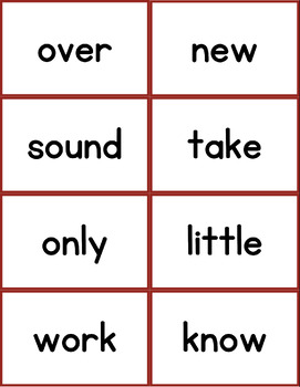 Fry Sight Words 101-200 Flash Cards - Color Border and Black and White