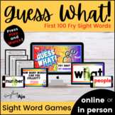Fry Sight Words First 100 Digital Game for High Frequency 
