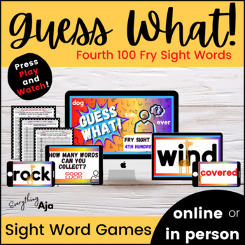 Preview of Fry Sight Words Fourth 100 Digital Game for High Frequency Word Fluency