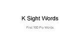 Fry Sight Words Monthly Checklist