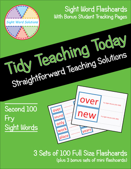 Preview of Fry Sight Words -  Second 100 (101-200): Flash Cards