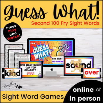 Preview of Fry Sight Words Second 100 Digital Game for High Frequency Word Fluency