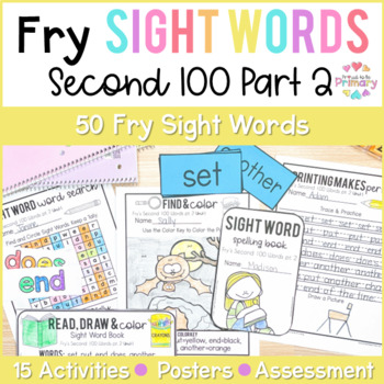 Preview of 2nd Grade Fry Sight Word List Coloring Sheets, Word Search, Centers, Homework