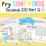 Fry Second 100 Sight Words Practice Pt 2 Activities, Games