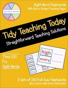 Preview of Fry Sight Words -  Third 100 (201-300): Flash Cards