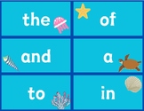 Fry Sight Words- Word Wall- First 100 Words- Ocean Themed