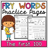 Fry Sight Words Worksheet Practice - The First 100 Words