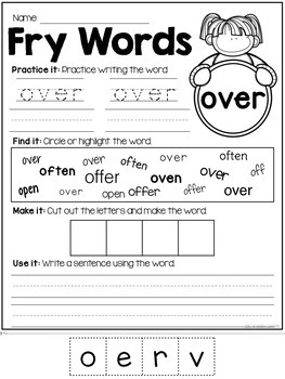 fry sight words 2nd 100