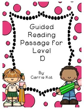 Preview of FREEGuided Reading Passage for Level D with Assessment