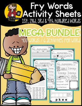 Preview of Fry Word Activity Sheets {1st, 2nd, 3rd, & 4th Hundred Words MEGA BUNDLE}