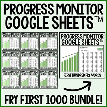 Preview of Fry Word Assessment, Progress Monitoring, MTSS Data Tracking - Google Sheets™