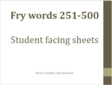 Fry Word Bundle Slide 251-500