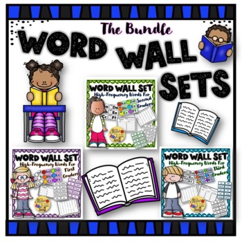 Preview of Word Wall Set — High-Frequency Words & Editable Word Cards — The Bundle