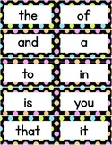 Fry Words 1,000 Sight Word Cards Neon Polka Dots