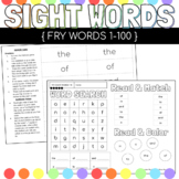 Fry Words 1-100 Activities and Games {High Frequency Sight Words}
