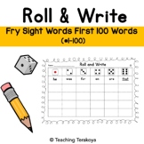 Fry Words 1-100 | Roll,  & Write Fry Words | Fluency Game 