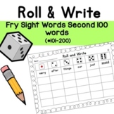 Fry Words  102-200 -- Roll,  & Write Fluency Game | Distan