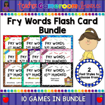Preview of Fry Words Complete Flash Card Bundle